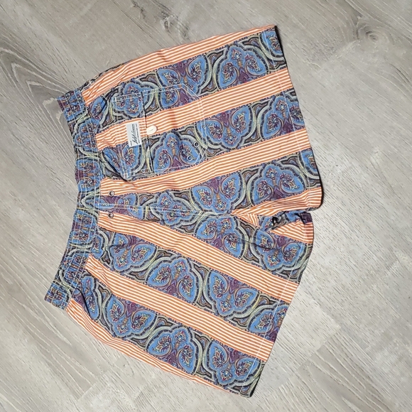 Polo by Ralph Lauren multicolor strips floral swimming trunk men size L - Picture 2 of 9